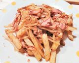 ☆余り物☆冷凍ポテトとハム炒め作り方10写真