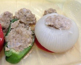 まるごと新たまねぎの肉詰めサラダ風作り方3写真