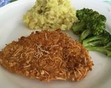 トルティアチップで揚げないチキンカツ作り方5写真
