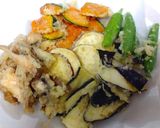 ドレッシングでピリ辛野菜天丼♪作り方5写真