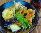 ドレッシングでピリ辛野菜天丼♪作り方7写真