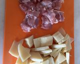 たけのこと鶏肉の煮物作り方1写真