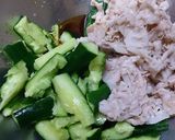 豚しゃぶときゅうりのゴマにんにく醤油作り方4写真