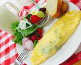 ほうれん草のバター炒めinチーズオムレツ作り方5写真