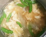 簡単！めんつゆで新玉ねぎのかき玉汁作り方6写真