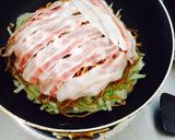フライパンでお好み焼き◆納豆モダン作り方3写真