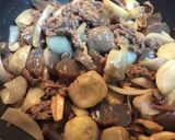 里芋と牛肉オイスターソース炒め煮作り方5写真
