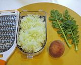 鶏ひき肉と大根おろし（千切り）のお粥作り方1写真
