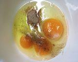 のりチーハムの卵焼き作り方1写真