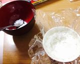 誕生日♡いちごのケーキおにぎり♡キャラ弁作り方4写真