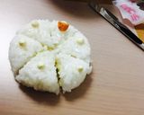 誕生日♡いちごのケーキおにぎり♡キャラ弁作り方9写真