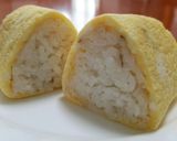 崩れにくい！卵巻きおにぎらず＊梅＆チーズ作り方4写真
