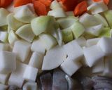 いかと根菜のコチュジャン煮込み。作り方1写真
