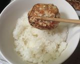 簡単晩ごはん♡ふわふわ豆腐ハンバーグ丼作り方5写真