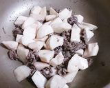 牛肉と長いものほくほく炒め煮作り方2写真