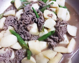牛肉と長いものほくほく炒め煮作り方3写真