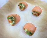 お弁当に♪スモークサーモンのクルクル焼き作り方4写真
