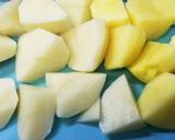 付け合わせ☆揚げ焼きガーリックポテト作り方1写真