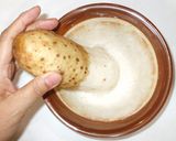 山芋・小海老・卵の油揚げを衣にした揚げ物作り方3写真