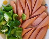 ピーマンとウィンナーのケチャップ炒め♪作り方1写真