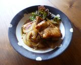 鶏と新玉のカレー照り焼き♪作り方7写真