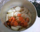 簡単♪豆腐と玉ねぎと人参 卵の白だし煮！作り方2写真