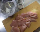 鶏むね肉のさっぱり梅ソース作り方1写真