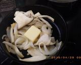 エリンギと玉ねぎの卵とじ（スキレット）作り方5写真