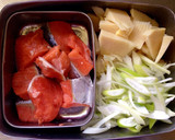 たけのこと鮭の旨塩ねぎあん♪作り方1写真