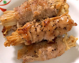 超〜簡単 油なしコマ切れ肉でえのき巻き作り方4写真