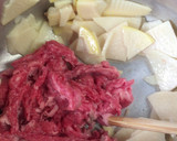 たけのこと、牛肉の佃煮風作り方2写真
