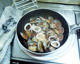 アサリとイカリングの酒蒸し♪作り方6写真