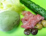 ＊摘果メロンと生ハムのサラダ＊作り方1写真