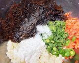 豆腐ともずくのふわトロ焼き作り方1写真