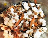 ダイエット☆納豆とはんぺんの油揚げ包み作り方1写真