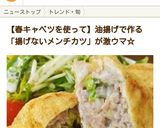 油揚げ･挽肉･春キャベツでメンチ風おかず作り方10写真
