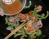 ゴーヤと豚肉のキムチ味噌炒め作り方4写真