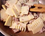 たけのこと豚ひき肉の絡め煮作り方4写真