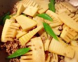 たけのこと豚ひき肉の絡め煮作り方7写真