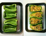 ピーマンの肉味噌詰め作り方1写真