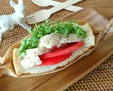 クリームチーズとサラダチキンのポケサン作り方3写真