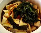 お醤油だけで。たけのことワカメの若竹煮作り方7写真