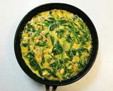 ほうれん草と肉味噌のスペイン風オムレツ作り方3写真