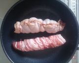 鳥ももと豚バラの野菜巻きコーラ煮作り方3写真