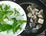 魚・さばとピーマンと新玉ねぎの味噌炒め作り方7写真