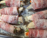 簡単！エリンギと野菜の肉巻きポン酢作り方3写真