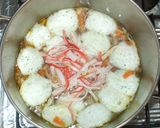 ふわふわ山芋団子のすいとん風中華スープ♪作り方8写真