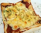 甘味噌チーズトースト。作り方3写真