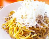ゆかりとたっぷり白髪ネギの簡単和風パスタ作り方5写真