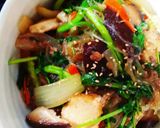 生椎茸と時短春雨の甘辛煮込みクレソン和え作り方6写真